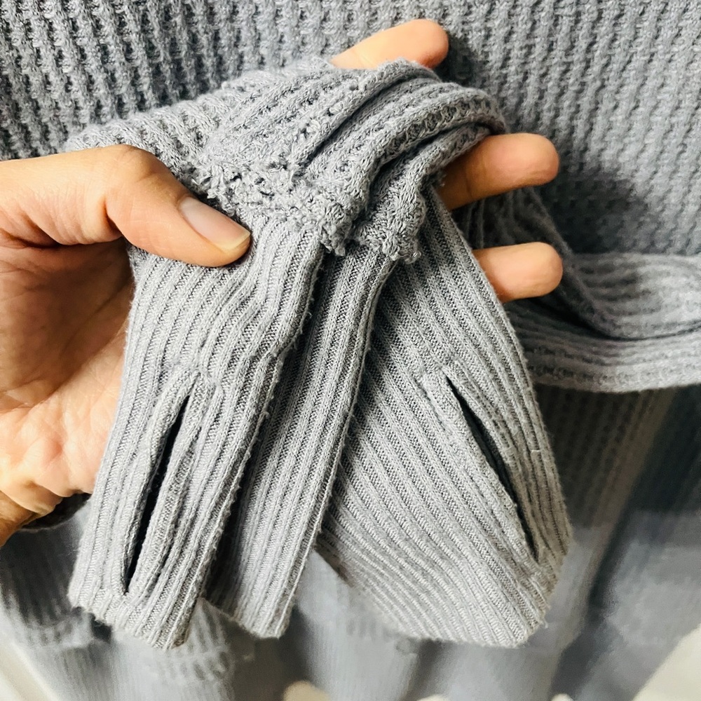 We The Free Free People North Shore Thermal In Storm Gray Size M - Picture 7 of 9